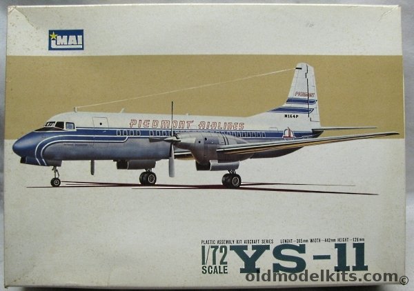Imai 1/72 NAMC YS-11 Piedmont With Clear Fuselage - Full Interior and Ground Tug, 4601 plastic model kit